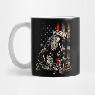 firefighter american flag Mug